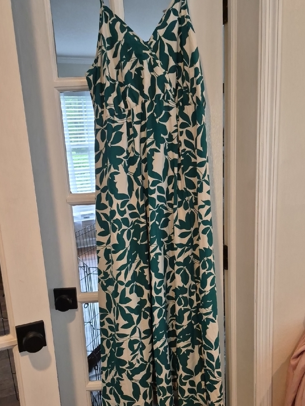 SHEIN Teal and White Floral Maxi Dress